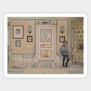 In the Corner. From A Home by Carl Larsson Magnet